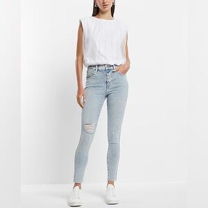 Express Women's Sky Blue Skinny Jeans
